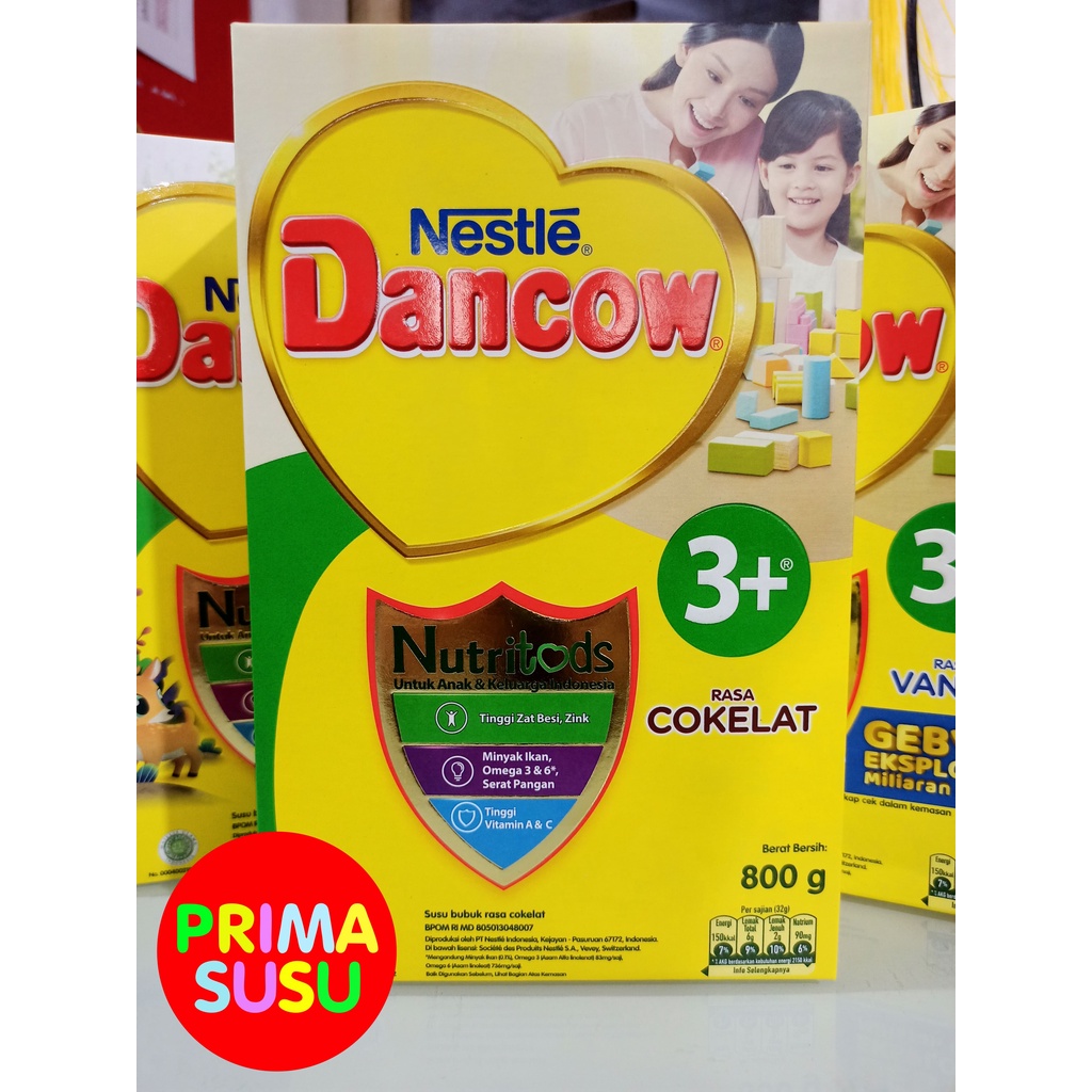 Dancow 3+ 750Gr, Cokelat, Madu, Vanila