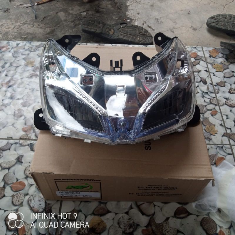 reflektor lampu depan vario 110 fi esp +led soket 3