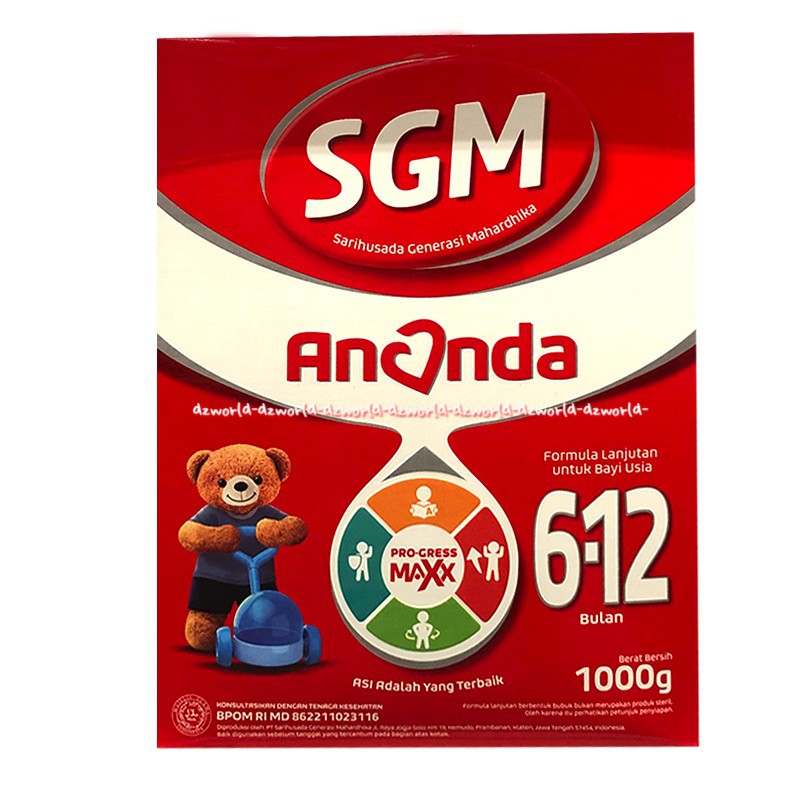 Sgm Ananda 1kg Pro-Gress Max Susu Formula Bubuk Untuk Bayi 6-12bulan 1 kg