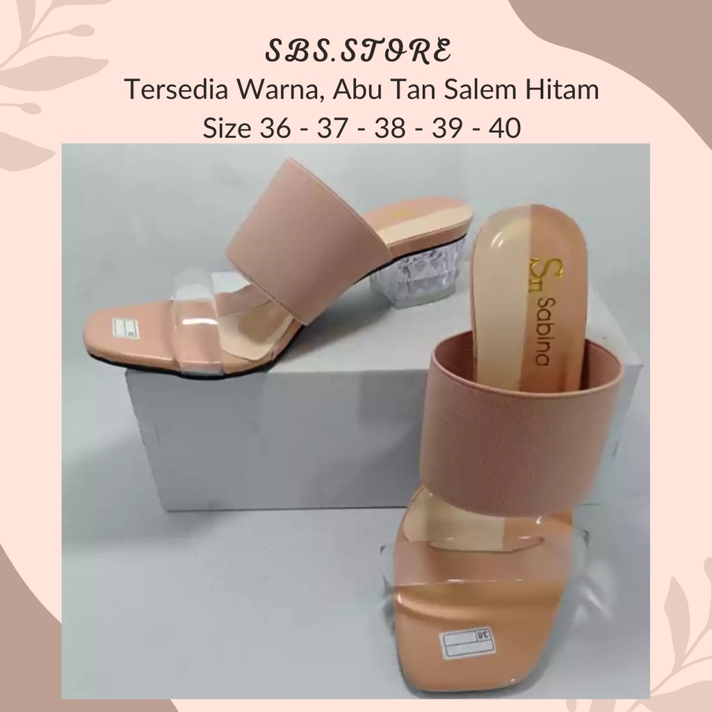 SANDAL WANITA JELLY HAK KACA TERBARU MEWAH HEELS WEDGES PESTA