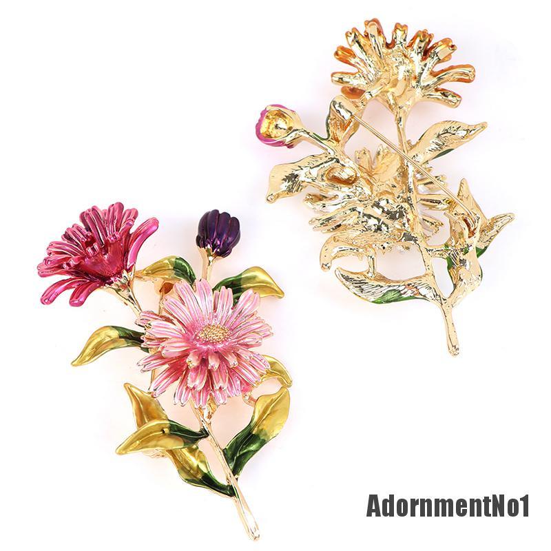 (Adornmentno1) 1pc Bros Pin Enamel Bunga Aster Untuk Wanita