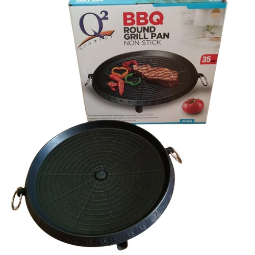 Panggangan BBQ Q2-8930 Bulgogi Round Grill Pan Non Stick Anti Lengket