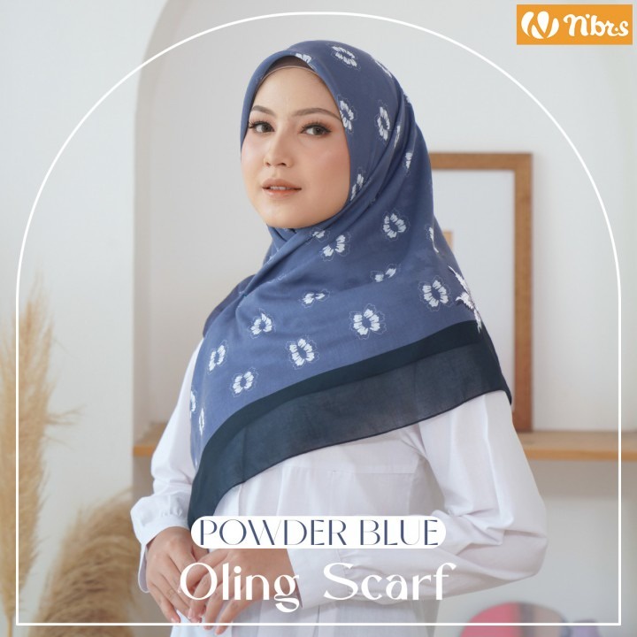 Nibras Hijab Oling Scarfr Bahan Ultra Voal Jilbab Motif Cantik by NBRS