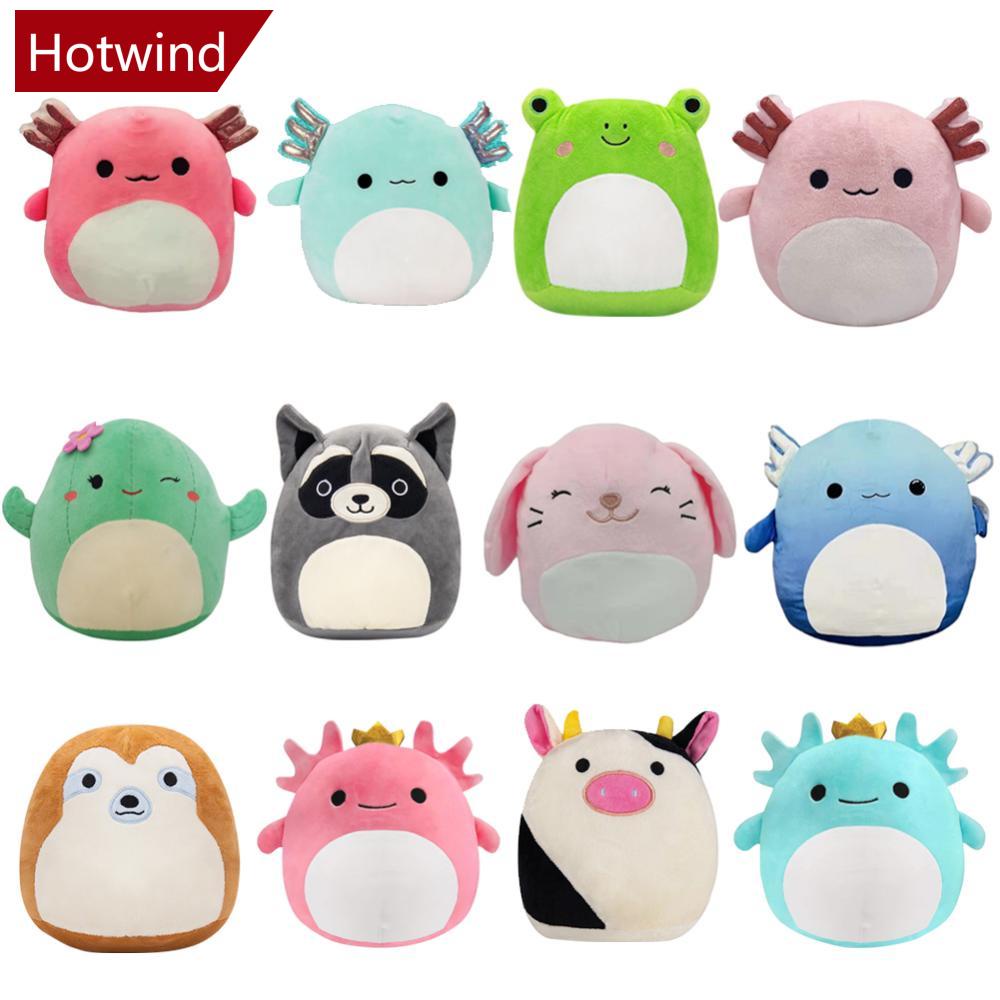 Hotwind Mainan Boneka Stuffed Plush Sapi Axolotl Warna Hijau Pink 20cm