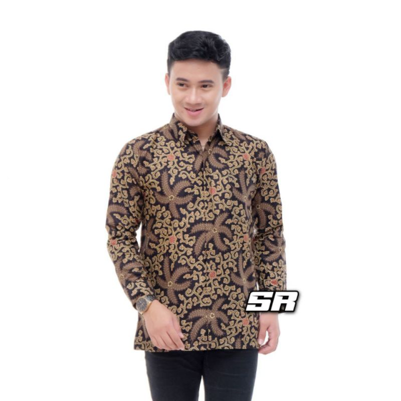 PREMIUM BEST SELLER MODERN Batik Pria Lengan Panjang Bagus Mahal Terbaru Murah Solo Jawa Kondangan.