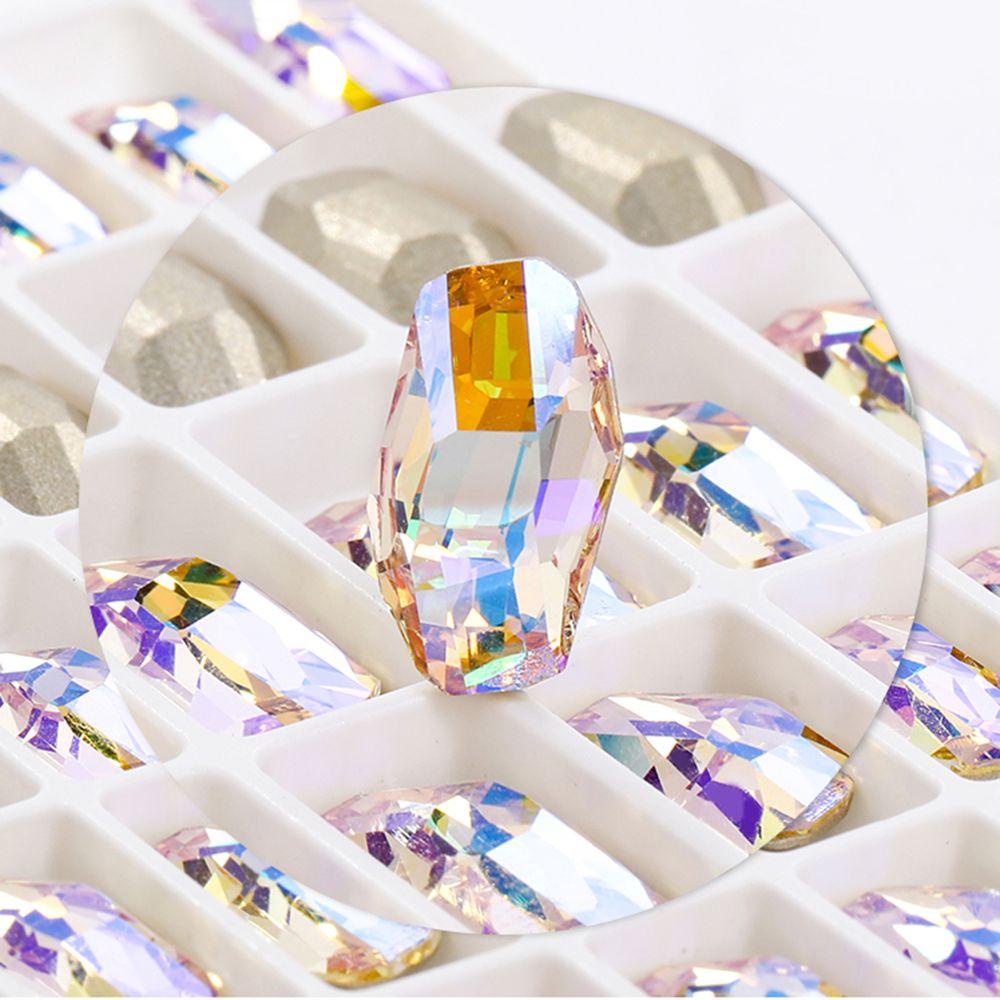 Mxbeauty Nail Art Rhinestones Warna-Warni Fashion Wanita Manicure Aksesoris Kaca DIY Craft Kristal Kuku Charms