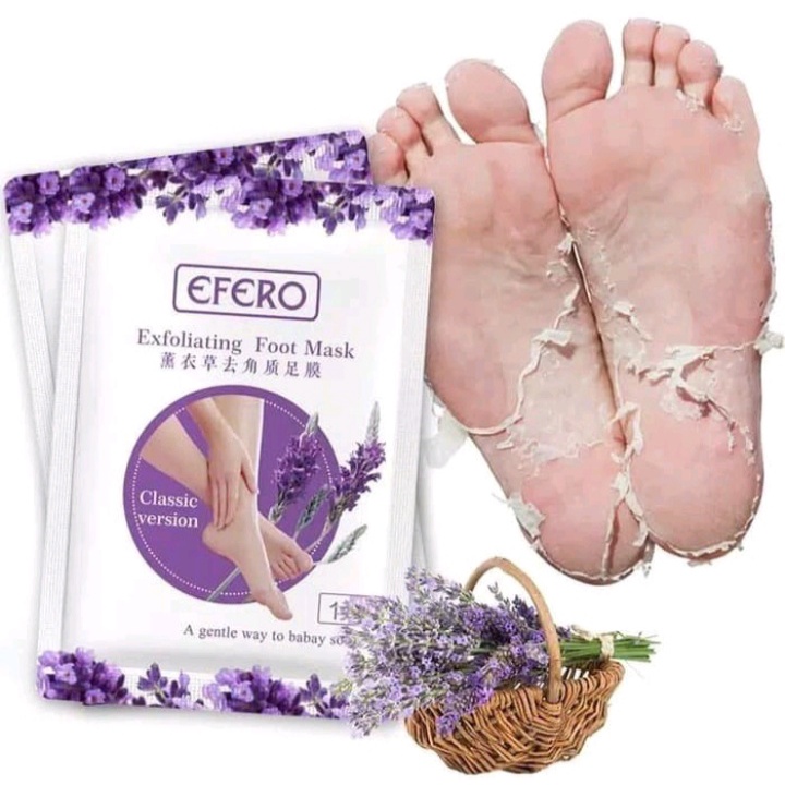 [BISA COD] Masker Kaki Efero Pengelupas Kulit Mati Masker Kaki Pecah Kering Foot Peeling Feet Mask Exfoliating