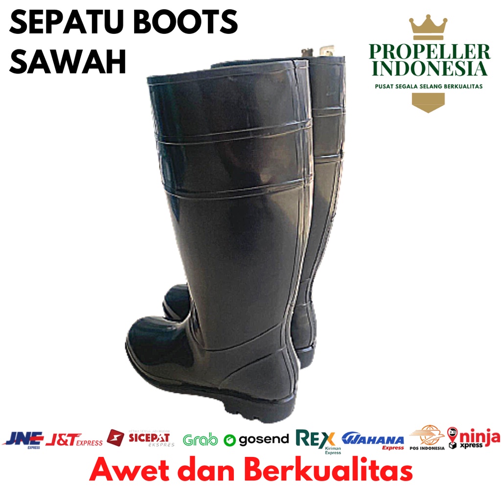 Sepatu Boots Karet Sepatu Sawah Petani Pendek Elastis