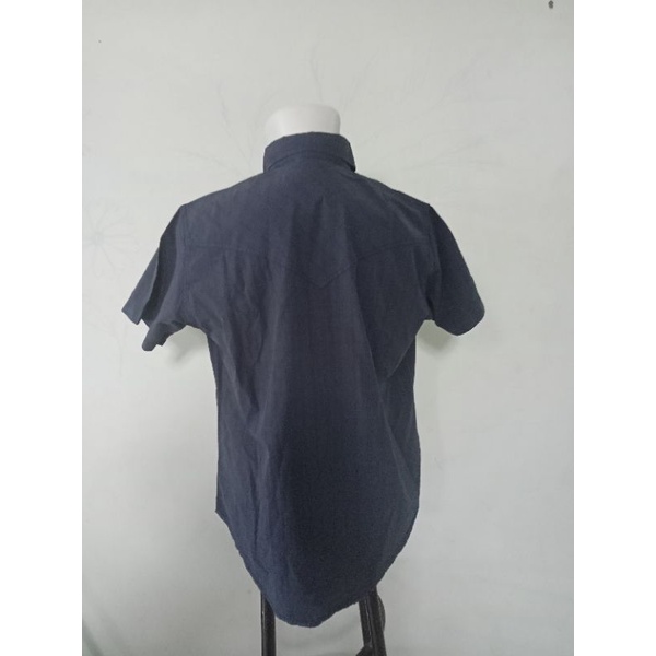 Promo Kemeja Baju Pria Watchout Ori Blue Tua Size L