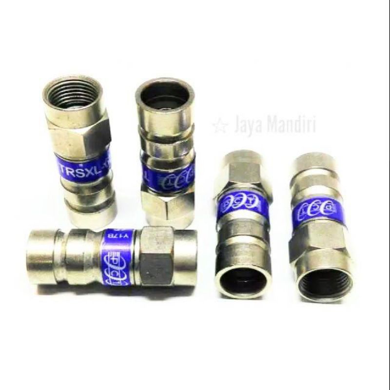 Jack connector f compression ( Warna Biru ) / F Compression RG6 Connector Pct TRSXL-6LMG