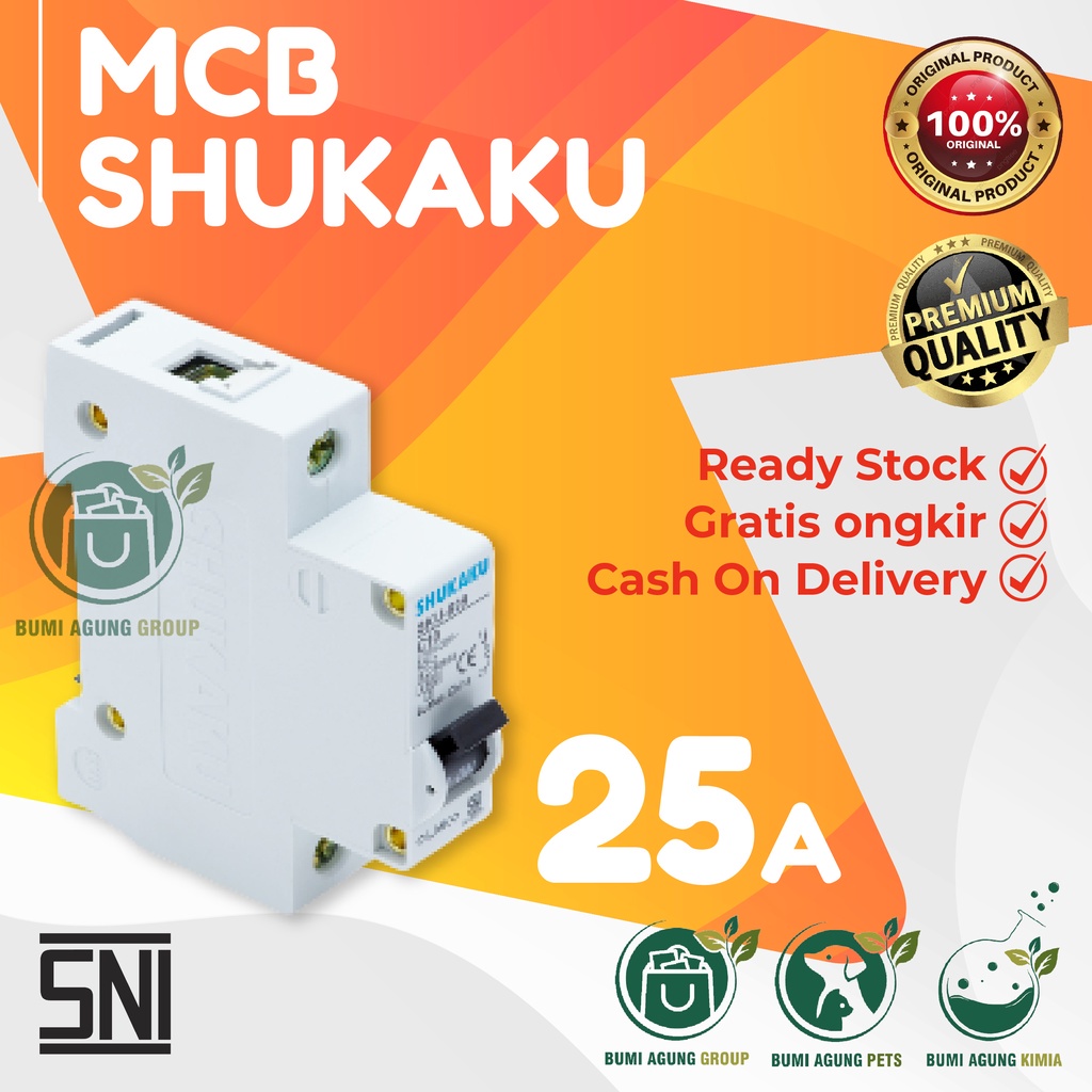 MCB SHUKAKU 2A 4A 6A 10A 16A 20A 25A 32A SNI LMK 2 4 6 10 16 20 25 32 AMPERE