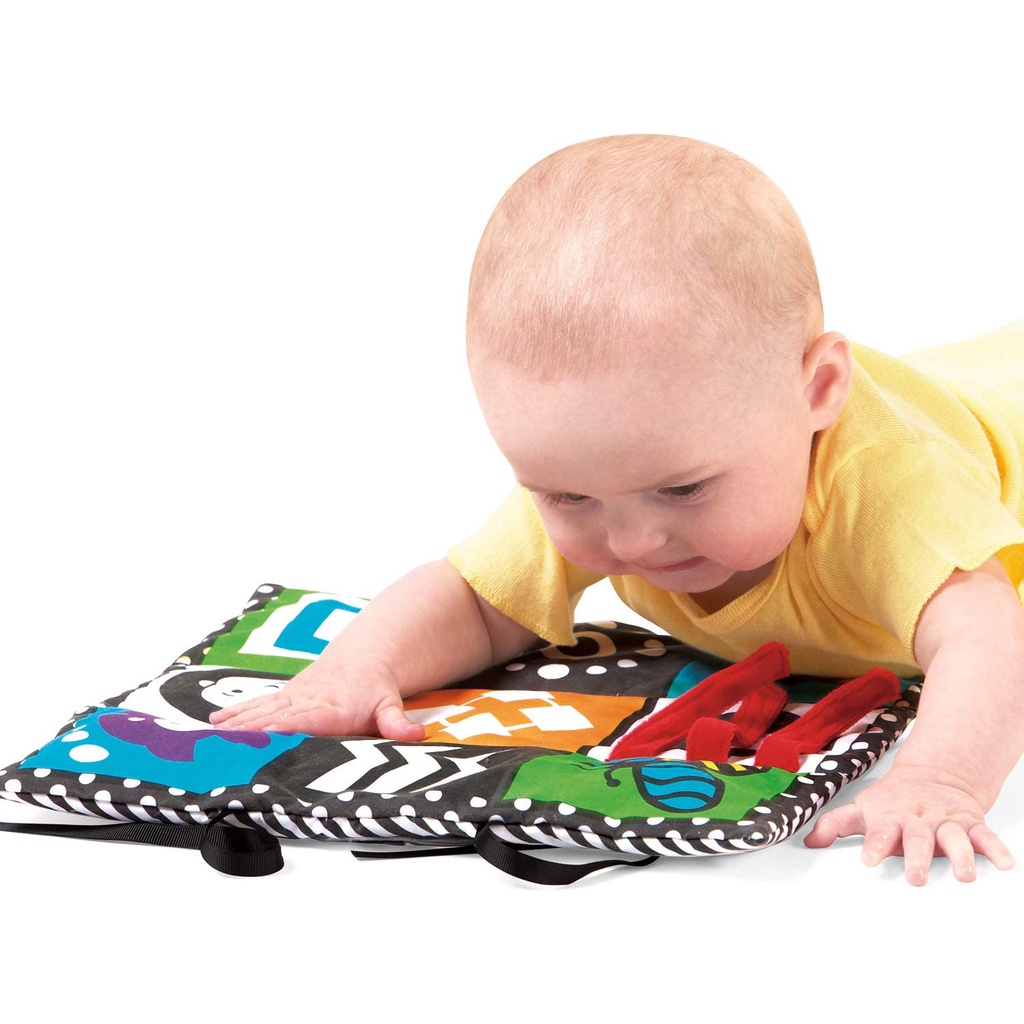 Manhattan Toy Wimmer-Ferguson Double Sided Crinkle Triangle - Play and Pat Activity Mat - Mainan Anak Bayi Baby Playmat Karpet