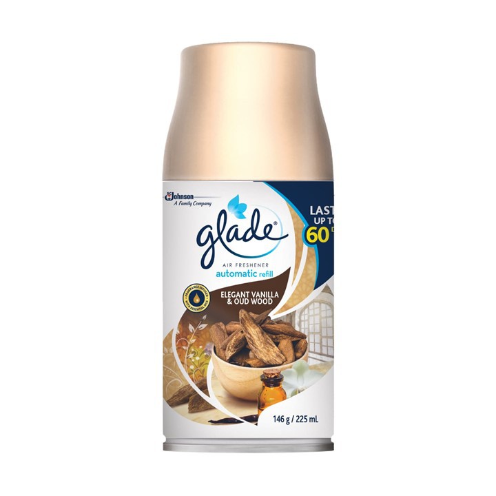 Jual Glade Automatic Refill Elegant Vanilla & Oud wood 146 gr / 225 ml