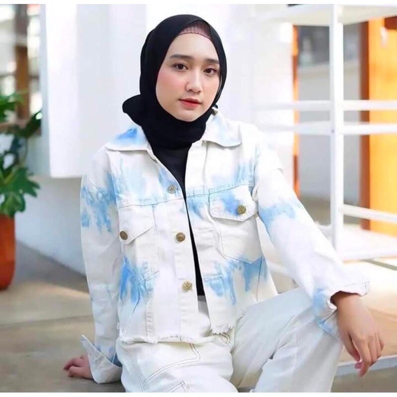 AERO JAKET CROP / JAKET TYE DIE RAWIS