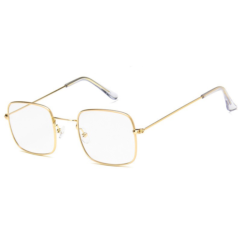 DODORY K704 Kacamata Wanita Kaca Mata Hitam Sunglasses Style Korea Fashion Pria-Gold Transparan