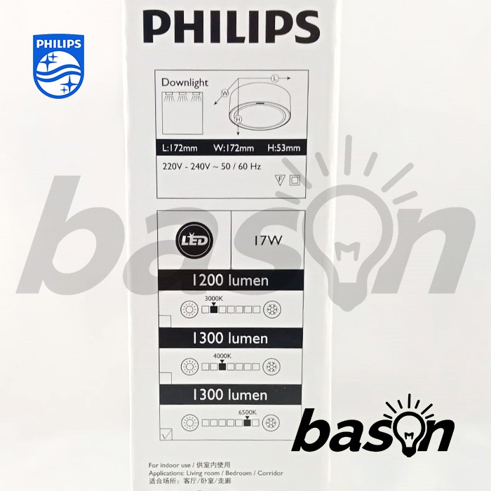 PHILIPS LED Downlight 59472 Meson Outbow 17W 6&quot; D150 Gen 3 Surface Mount