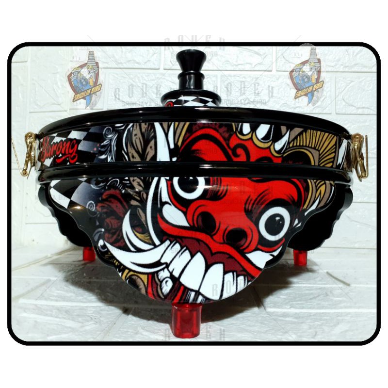 TEBOK LOVE BIRD lovebird PVC MOTIF BARONG barongsai BALI sangkar kandang burung lb COD √