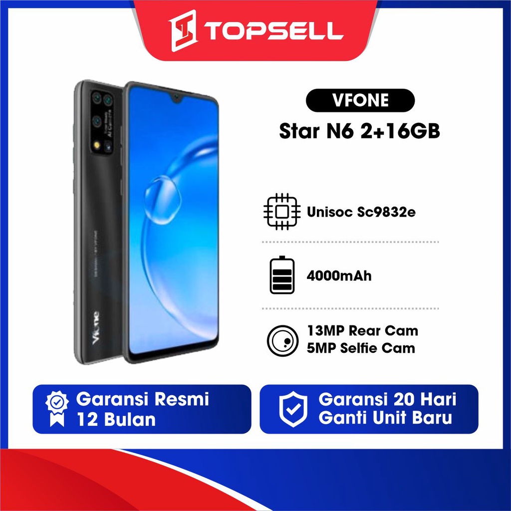 Handphone VFONE STAR N6 2GB+16GB Garansi Resmi