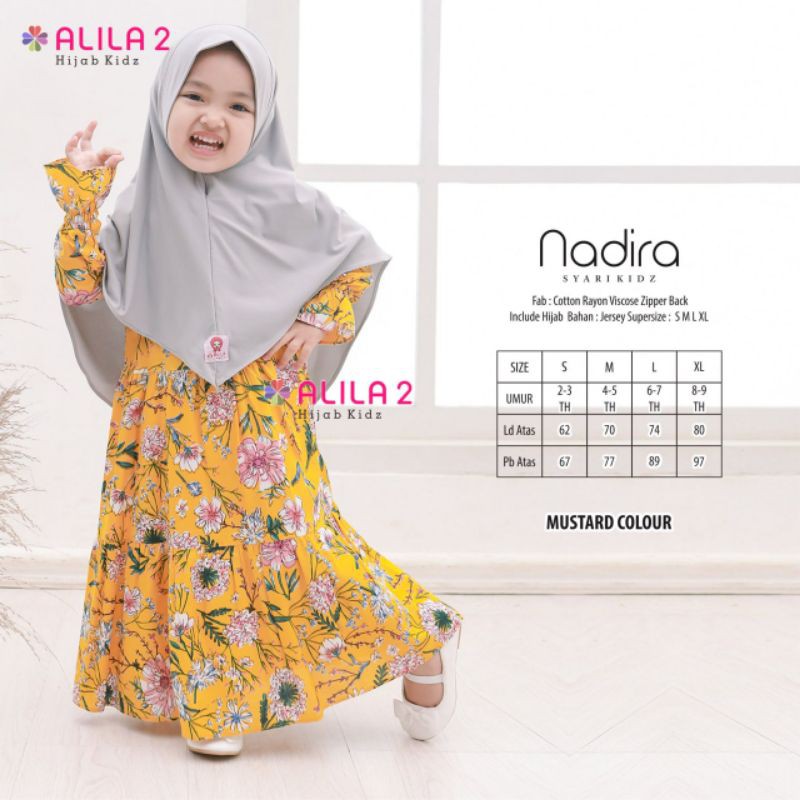 set syari anak nadira #gamis syari anak #gamis syari anak katun rayon
