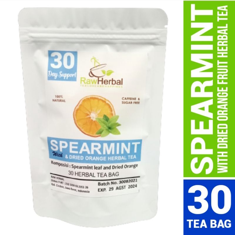 Spearmint Orange Tea : Spearmint Leaf &amp; Dried Orange - 30 Tea Bag