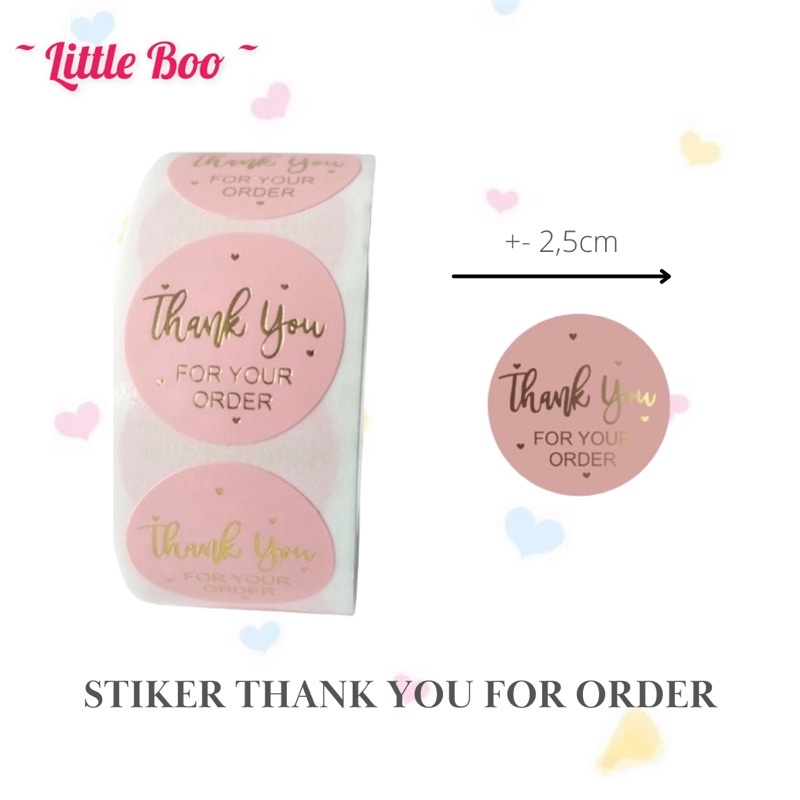 

Isi 10 Stiker label thank you for order / Sticker Kue / Cookies Segel Kemasan / Handmade Baking Tools
