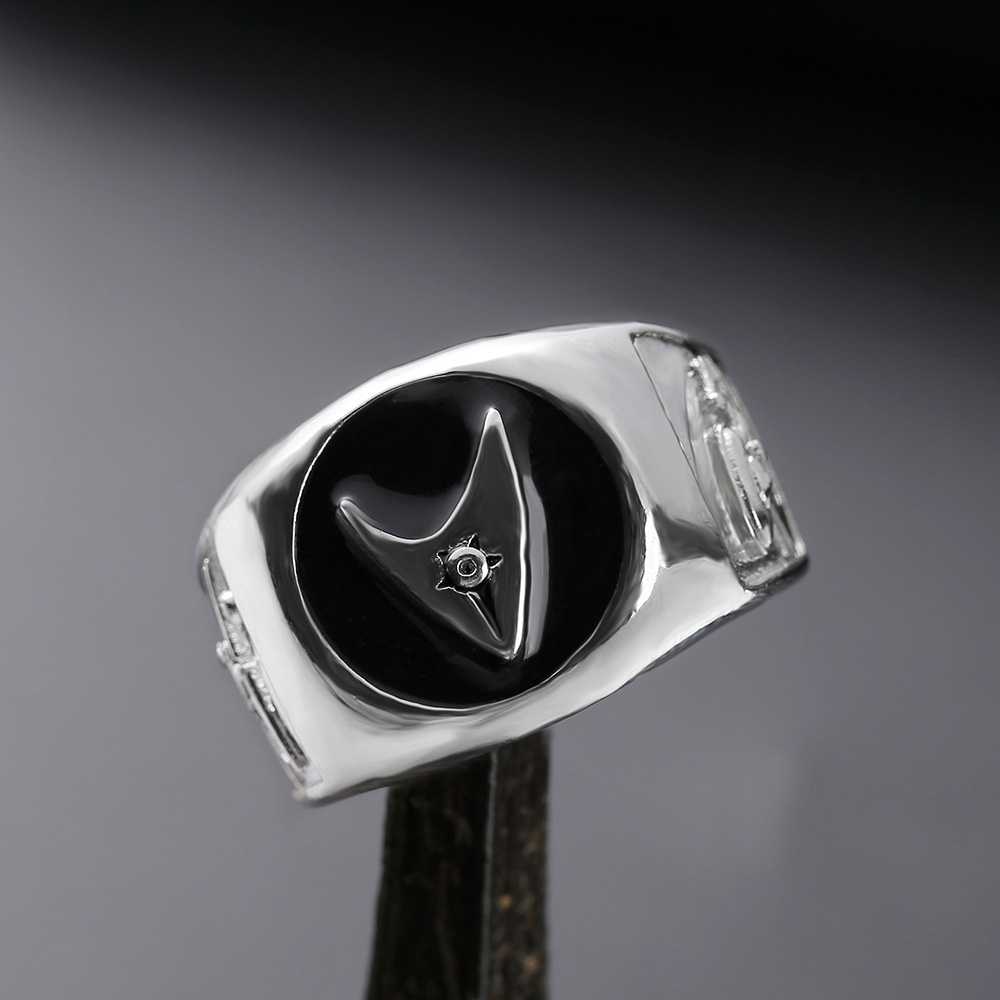 Cincin Desain Star Trek Star Trek American Starship Enterprise Bahan Silver 925 Untuk Pria