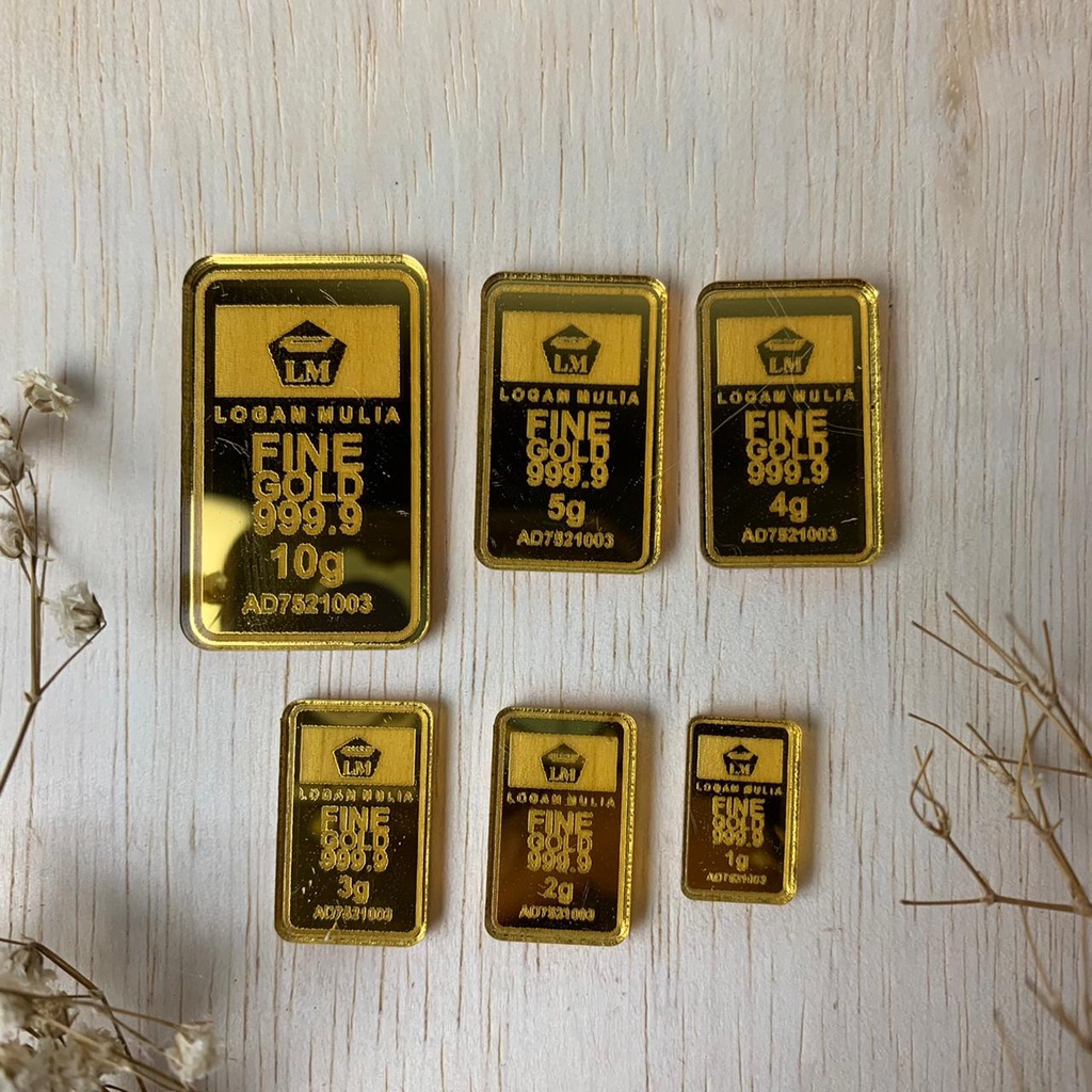 replika emas logam mulia desain baru untuk mahar dekorasi scrap book hiasan rustic 1 2 2,5 3 4 5 10 