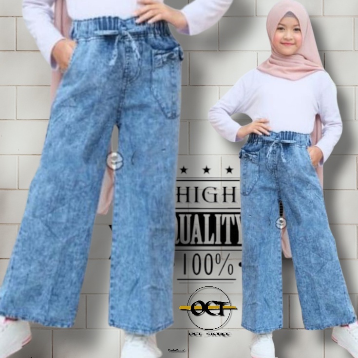 CELANA KULOT JEANS ANAK PEREMPUAN 4-13 TAHUN