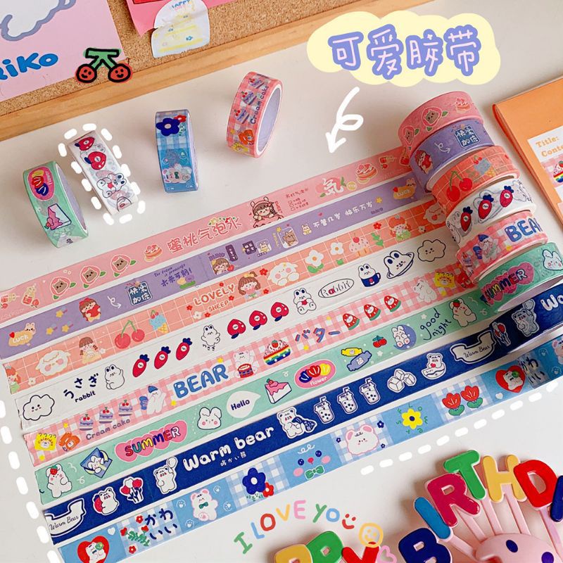 

Washi Tape 3 Meter Motif Beruang sweet girl Untuk Dekorasi Scrapbook Diary