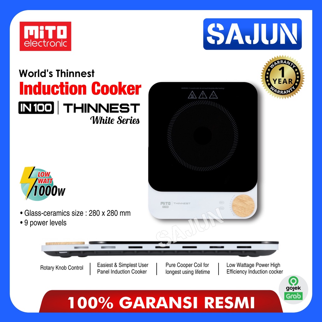 Mito Induction Cooker IN-100 Kompor Induksi IN100 Tertipis