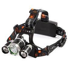 Senter Kepala Led Jarak Jauh Anti Air Senter Led Super Terang Senter Headlamp 3 Led Cree XM-L 3T6 15000 Lumens Waterproff - Lampu Senter Kepala Led Outdoor Campaing Hiking Berburu Memancing Berkemah Mendaki