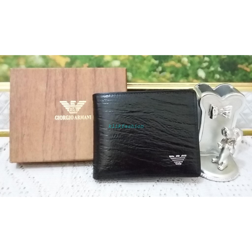 Dompet Pria Kulit Asli (Giorgio Armani) Hitam 3-07