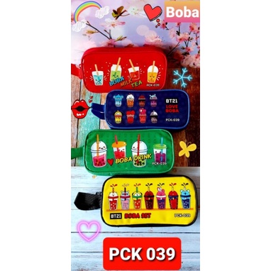 Kotak Pensil KAIN/PENCIL CASE PVC/tempat pensil-1