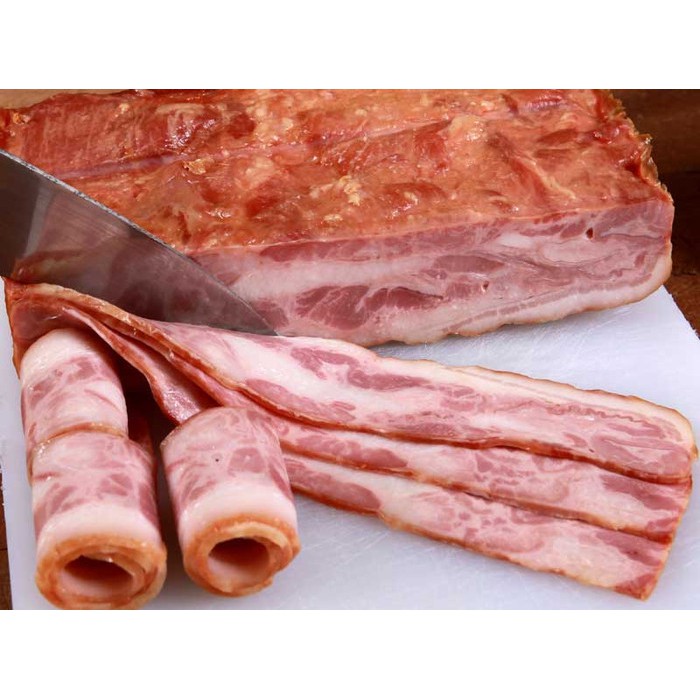 

Terbaru BACON BABI - STD (Pork Bacon Aroma/ Daging Babi Asap) - FROZEN FOOD Spesial