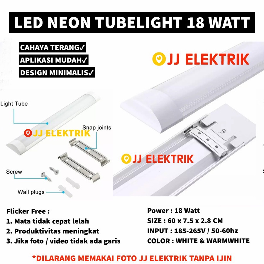 Lampu Neon LED Panjang Tube 120cm 36 Watt 36W