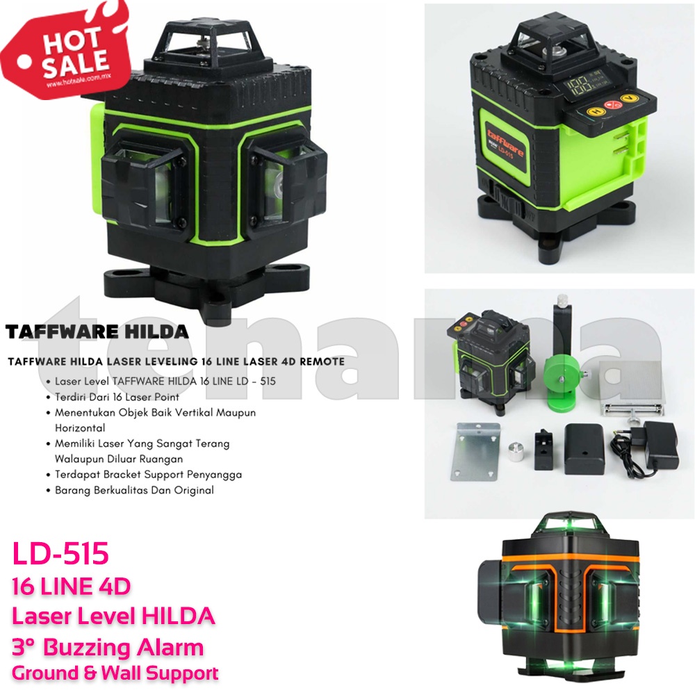 HILDA LD-515 Mesin Self Leveling Laser 4D 16 Line Dengan Remote