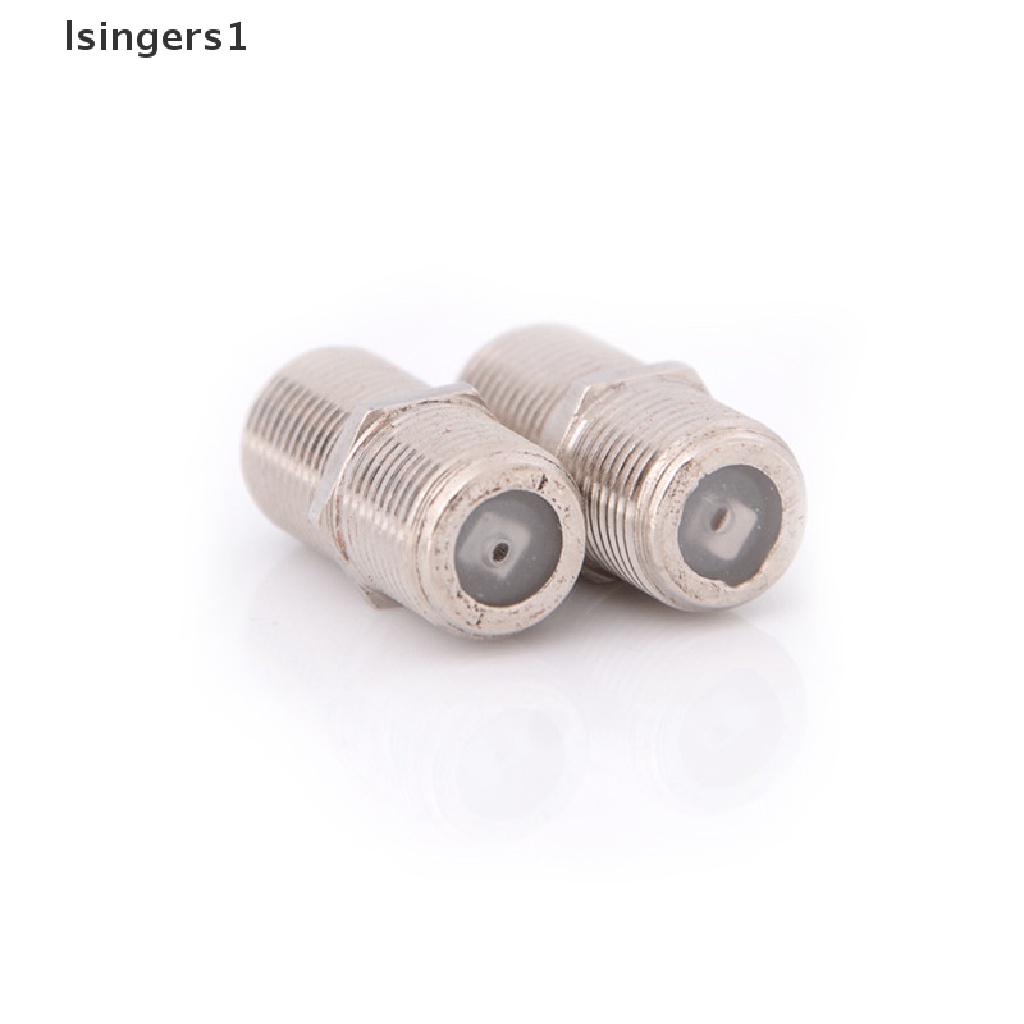 (lsingers1) 10pcs Konektor F Plug Bahan Aluminum Alloy Untuk Kabel Coaxial TV HD