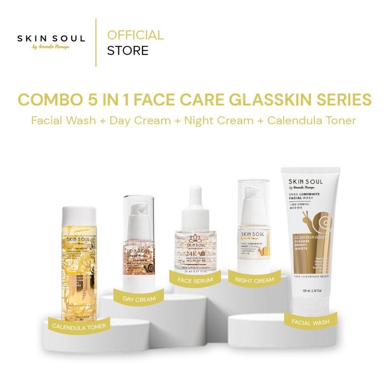 (READY FREE GIFT) SKINCARE SKINSOUL /FACE CARE GLASS SKIN SERIES BY AMANDA MANOPO