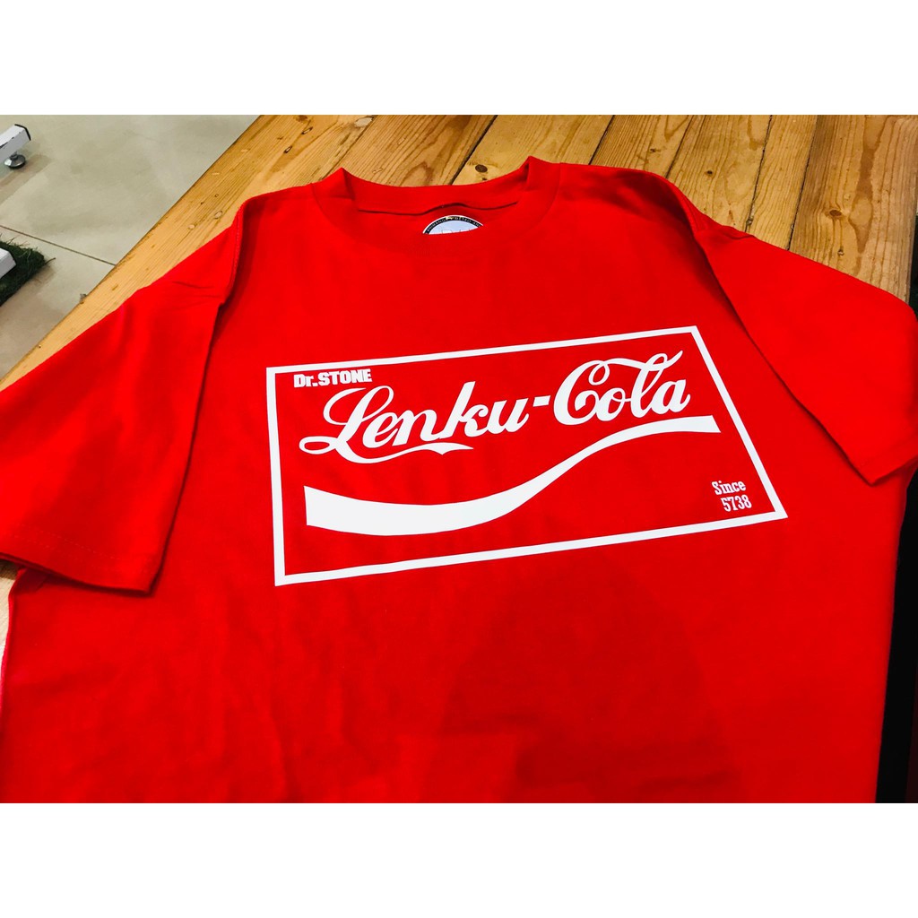 Kaos Dr Stone Senku Cola Red Premium Unisex Tshirt Anime Manga Wibu Otaku