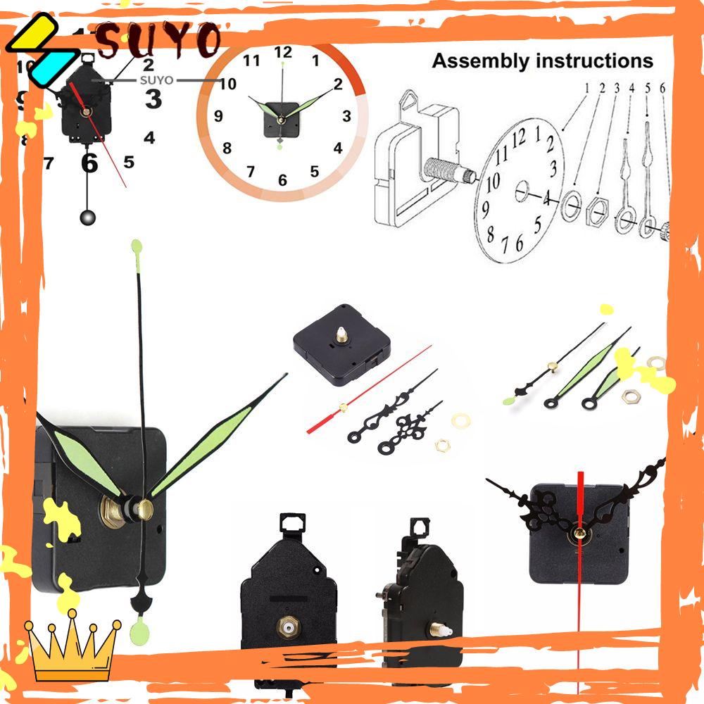 Suyo Jam Dinding Mekanisme Gerakan Praktis Mode Diam Gaya Klasik