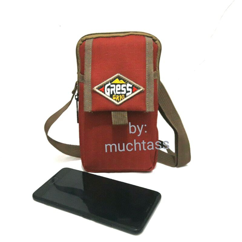 Tas Selempang Multifungsi Tas hp 7 in Leather Case Slingbag