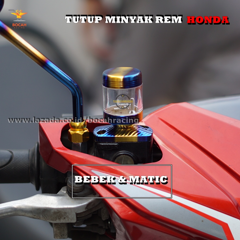 ﹍BOCAHRACING -Tutup Minyak Rem Twotone Variasi Motor Beat Karbu Beat Fi / Vario 110 / Vario 125-150