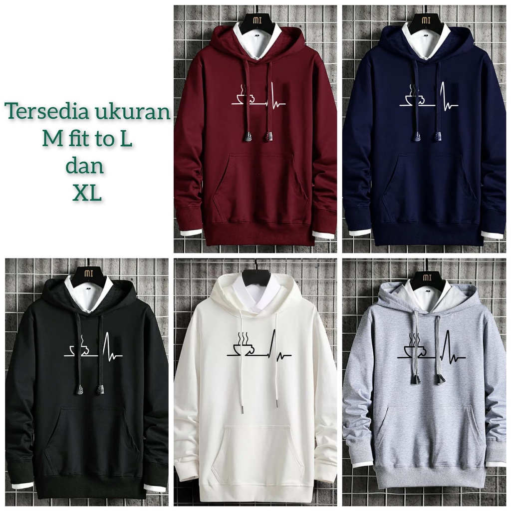 bisa COD / polile781 - HOODIE KOPI / sweater lengan panjang / fashion pria distro / terlaris