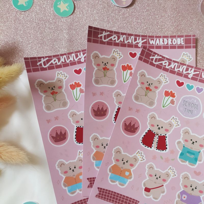 

Tanny Wardrobe Sticker Sheet / Stiker Journal Shan Shine