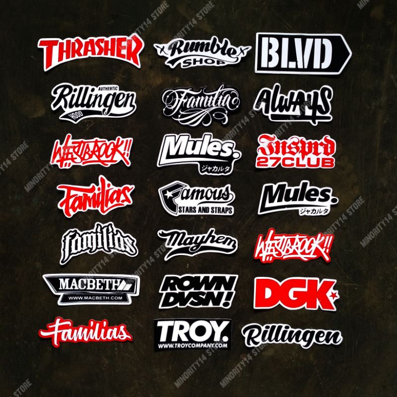 Stiker pack / sticker pack / stiker brand / stiker clothing / stiker band / stiker musik / stiker sablon / stiker distro / stiker racing