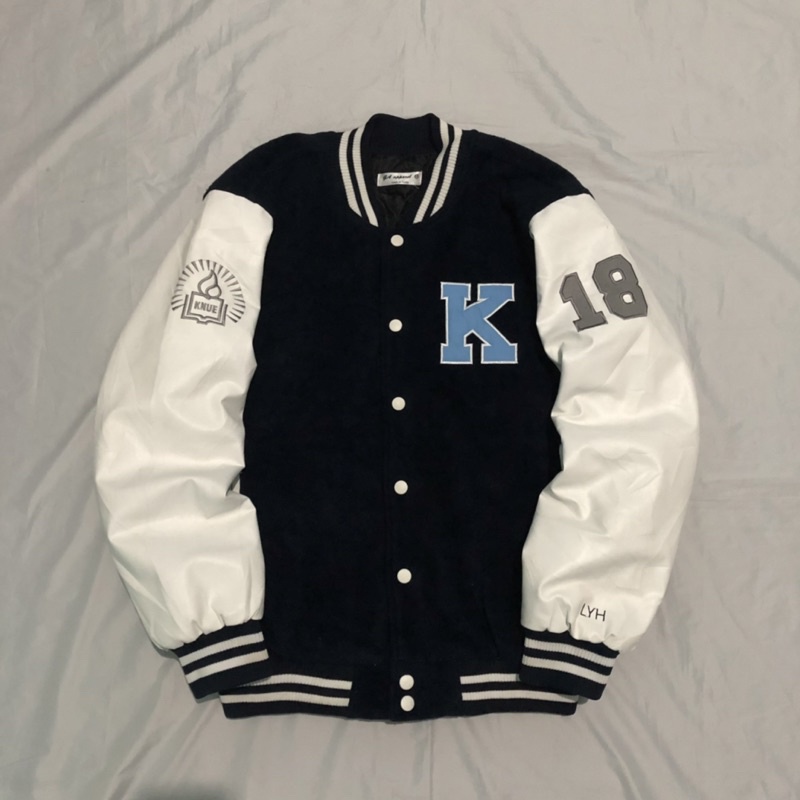 Varsity Logo K Univ Leather Navy
