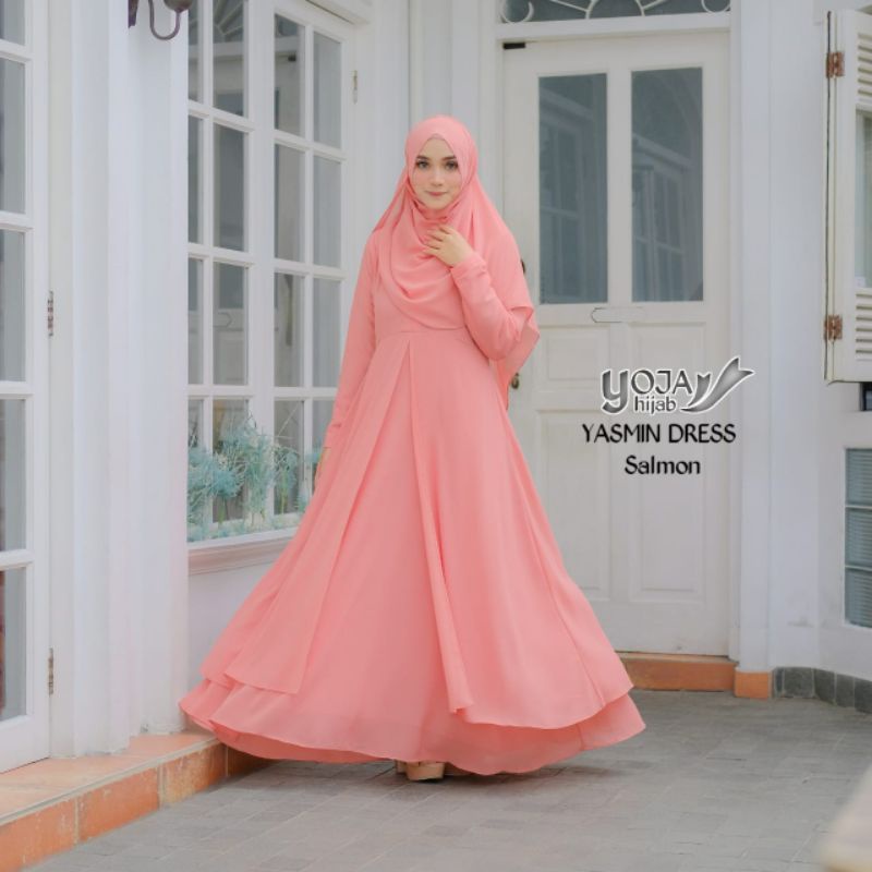 gamis ceruty yasmin set pashmina