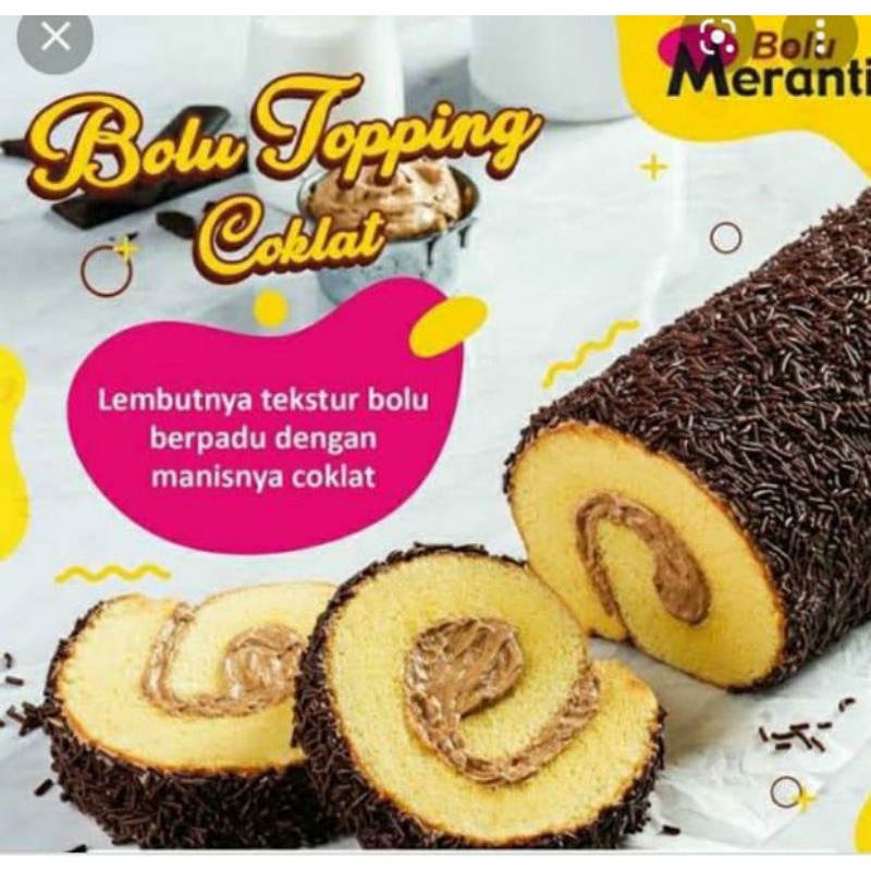 

Bolu Meranti Medan rasa Moka toping coklat & Keju toping coklat.