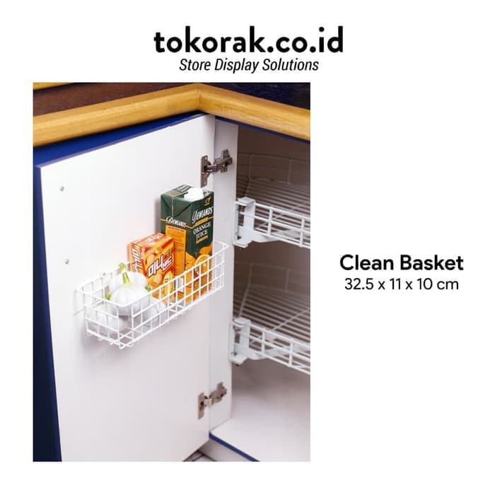 RAK KERANJANG BUMBU DAPUR SERBAGUNA CLEAN BASKET MODELLINE