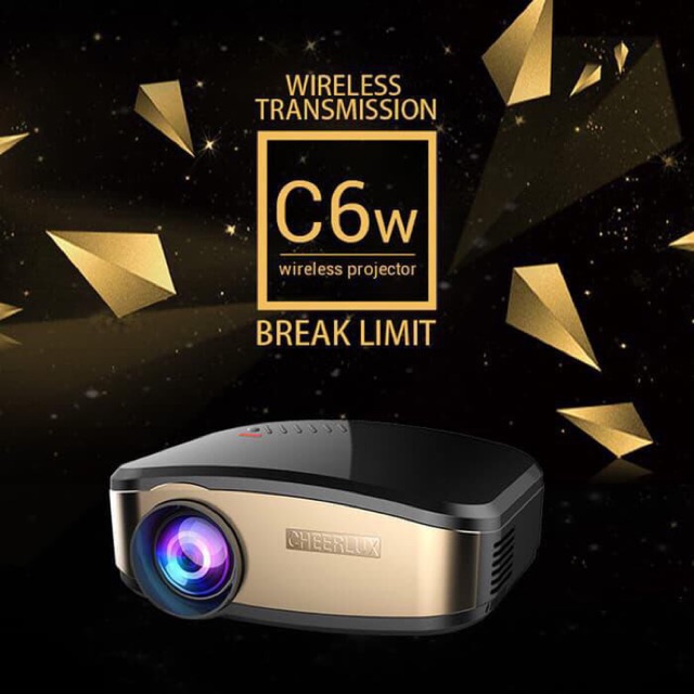 Cheerlux C6 Wireless Proyektor Projector Wifi 1200 ANSI Lumens TERBARU